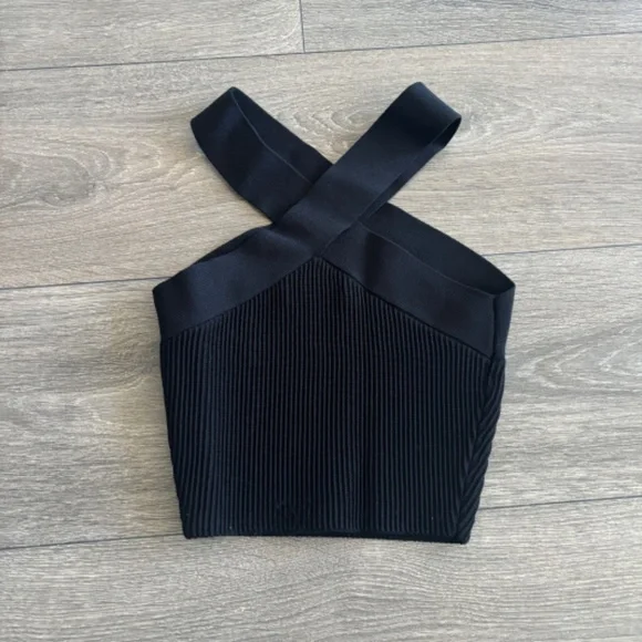 Aritzia Babaton Sculpt Knit Criss Cross Cropped Tank - Picture 4 of 9